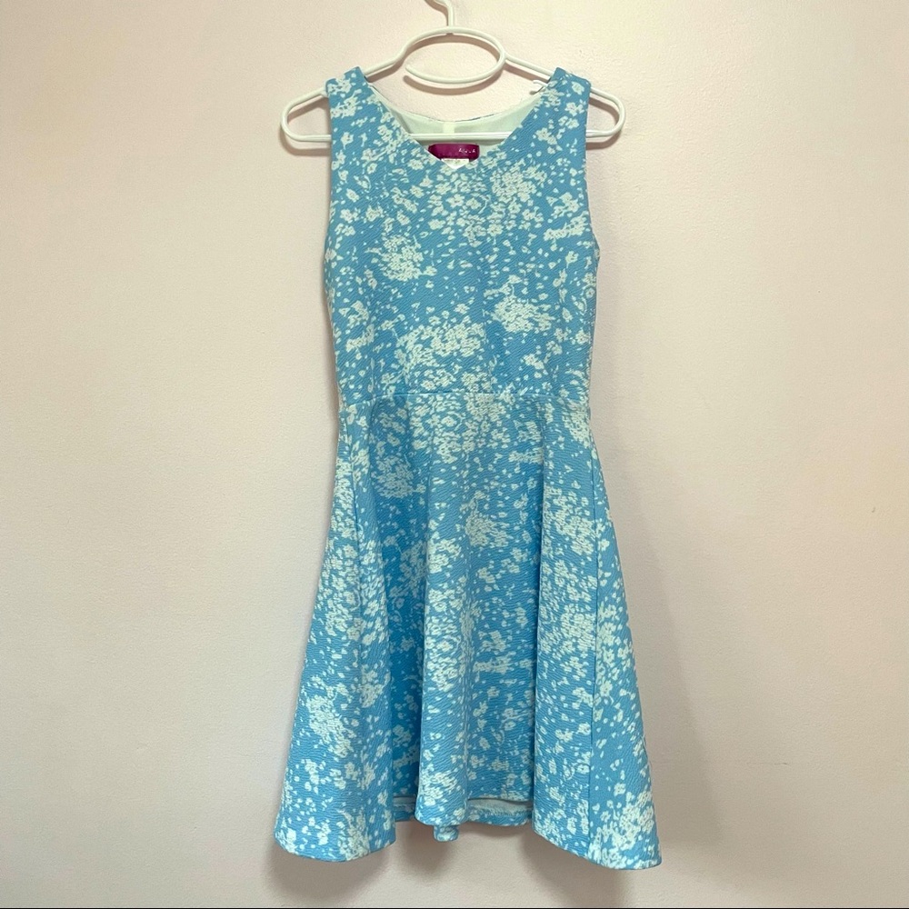 Blue and White print dress by Aqua Size Child S